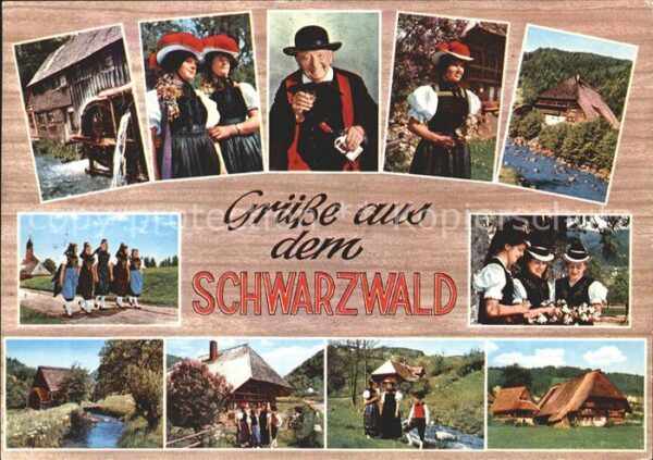 Trachten Schwarzwald Schwarzwaldhäuser Wassermühle Bollenhut