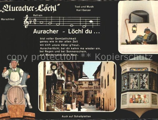 Liederkarte Auracher Löchl Karl Ganzer Kufstein Tir