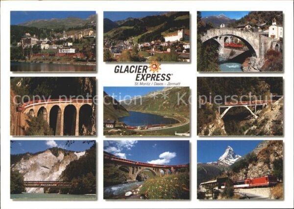 Eisenbahn Glacier-Express St. Moritz-Davos-Zermat