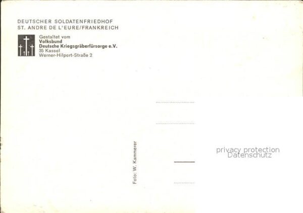 Militaria Tod Deutcher Soldatenfiedhof St. Andre de l – Bild 2