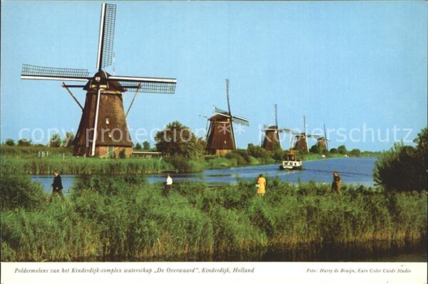 Windmuehle Poldermolen Kinderdijk-Complex Watersch