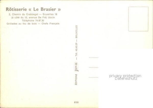 Bruxelles Bruessel Rotisserie Le Brasier Restaurant – Bild 2