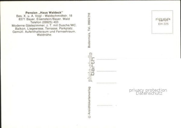 Bayerisch Eisenstein Haus Waldeck Pension – Bild 2