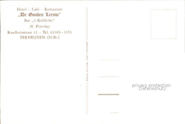 Terheijden Hotel Cafe Restaurant De Gouden Leeuw – Bild 2