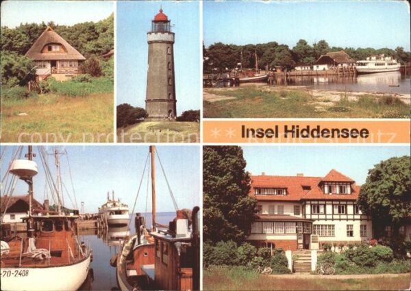 Insel Hiddensee Kloster Fischerhaus Hafen Leuchtturm Re