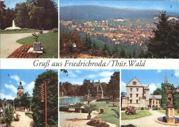 Friedrichsroda Puschkinpark Kuranlagen Schloß-Reinhard