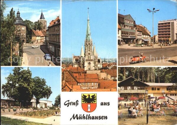 Muehlhausen Thueringen Inneres Frauentor Rabenturm Marienkirch