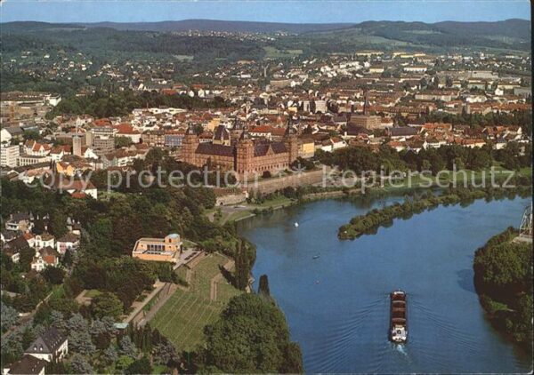 Aschaffenburg Main Fliegeraufnahme mit Pompejanum und Schl