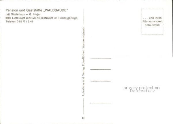 Warmensteinach Pension Restaurant Waldbaude – Bild 2