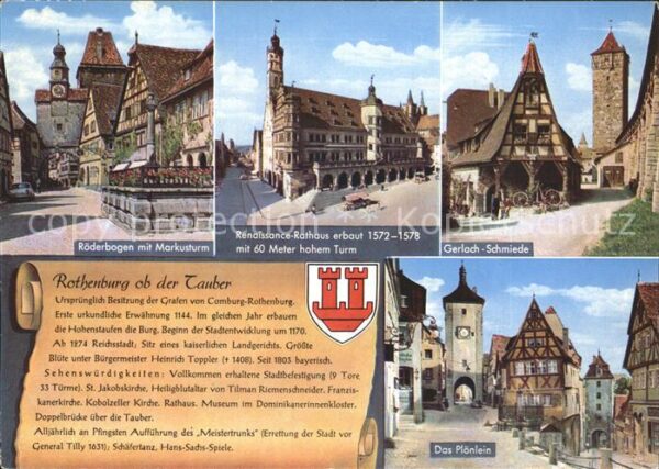 Rothenburg Tauber Gerlach Schmiede Röderbogen mit Markust