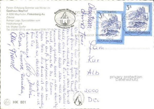 Mayrhofen Zillertal Gasthaus Mayrhof Finkenberg Au – Bild 2