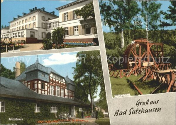 Bad Salzhausen Mühlrad Kurhaus Badehaus