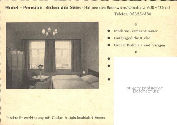 Hahnenklee-Bockswiese Harz Hotel Pension Eden am See – Bild 2