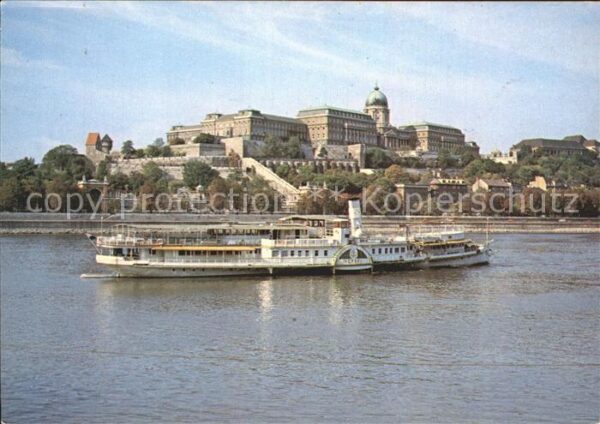 Budapest Burg von Buda und Donaudampfer