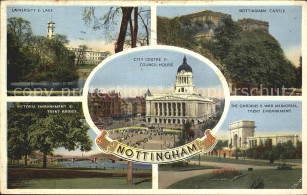 Nottingham UK Castle Council House Trent Bridge