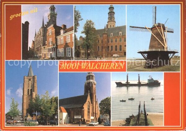 Walcheren Windmühle Kirchen Transportschiff