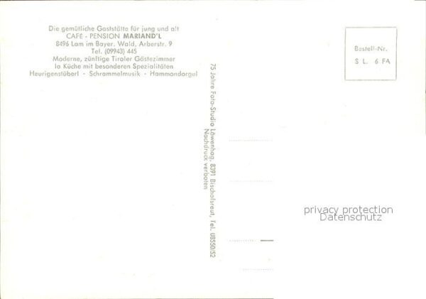 Lam Oberpfalz Cafe Pension Mariand`l – Bild 2