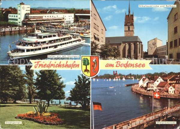 Friedrichshafen Bodensee Uferpromenade Stadtgarten Nikolauskirch
