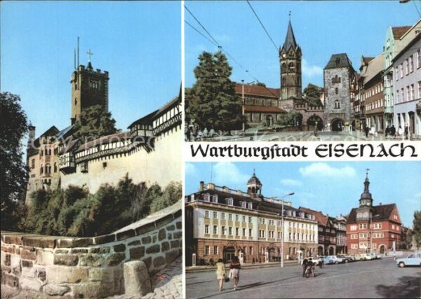 Eisenach Thueringen Wartburg Nikolaikirche und Tor Museum