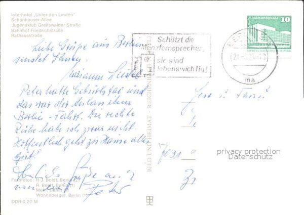 Berlin Interhotel Unter den Linden Schönhauser – Bild 2