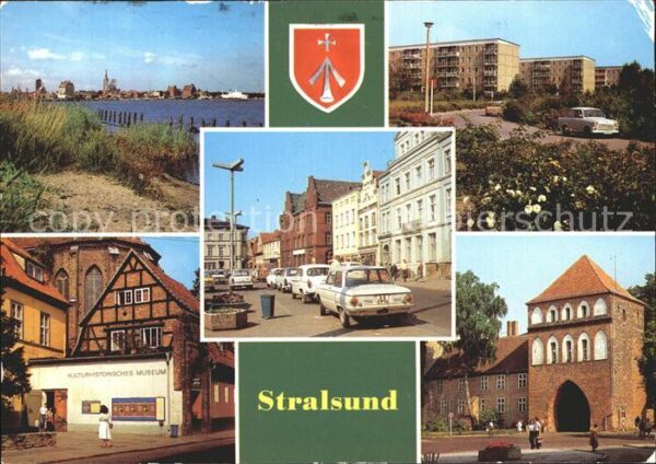 Stralsund Mecklenburg Vorpommern Hafen Leninplatz Friedrich Wolf Strasse