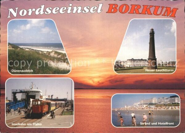 Borkum Leuchtturm Strand Hafen