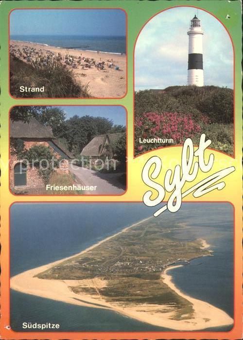 Insel Sylt Strand Friesenhäuser Leuchtturm Südspit