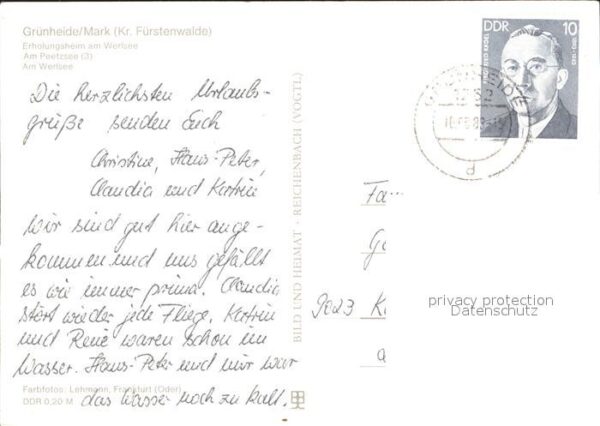 Gruenheide Mark Erholungsheim am Werlsee Peetzsee – Bild 2
