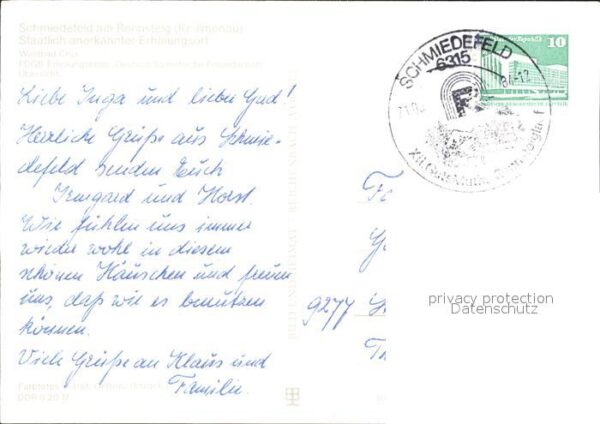 Schmiedefeld Rennsteig Waldbad Crux Erholungsheim – Bild 2