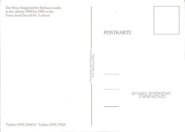 Deggendorf Donau Rathaus Franz Josef Strauß-Str. – Bild 2