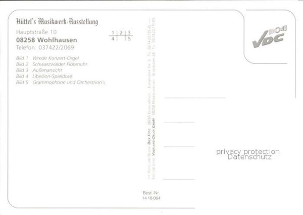 Wohlhausen Markneukirchen Hüttels Musikwerk-Ausstellung – Bild 2