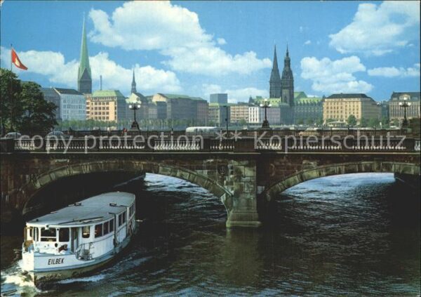 Hamburg Lombardsbrücke mit Innenstadt