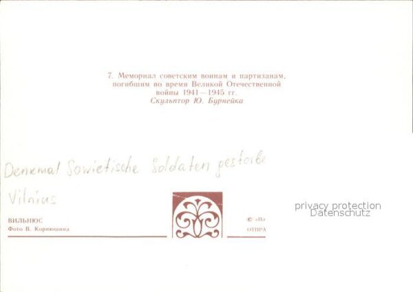 Vilnius Denkmal Sowjetische Soldaten – Bild 2