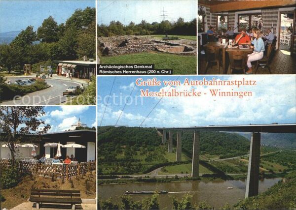 Winningen Mosel Autobahnrastplatz Moseltalbrücke