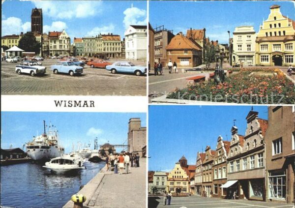 Wismar Mecklenburg Hafen Markt Krämerstrasse
