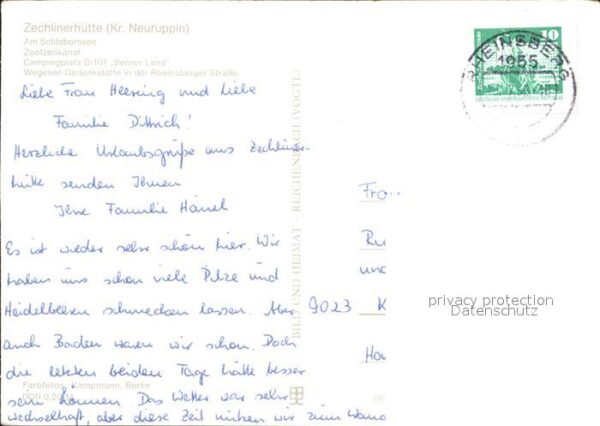 Zechlinerhuette Zootzenkanal Schlabornsee Camping Wegen – Bild 2