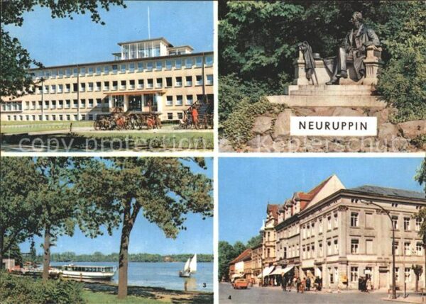 Neuruppin Fontane-Denkmal Poliklinik Karl-Marx-St