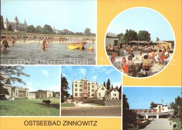 Zinnowitz Ostseebad Strand Boulevard-Cafe Kulturhaus der DS