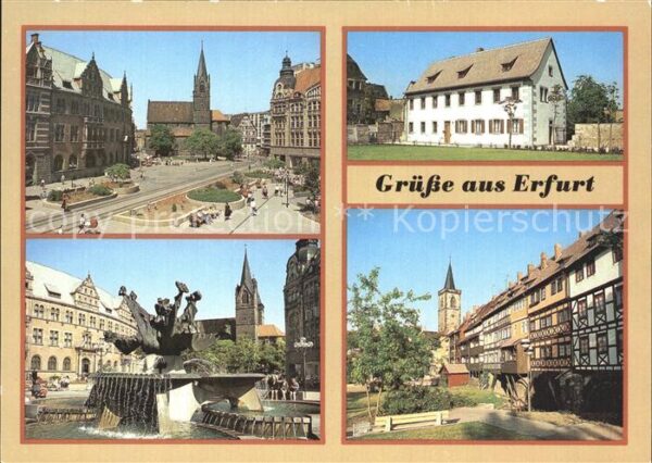 Erfurt Angerbrunnen Georgenburse Krämerbrücke