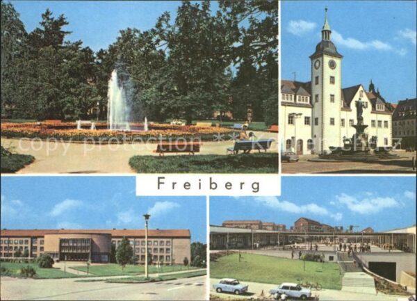 Freiberg Sachsen Scheringpark Obermarkt Rathaus