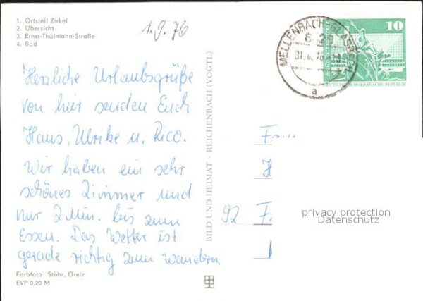 Mellenbach-Glasbach Zirkel Bad Ernst-Thälmann-Strasse – Bild 2