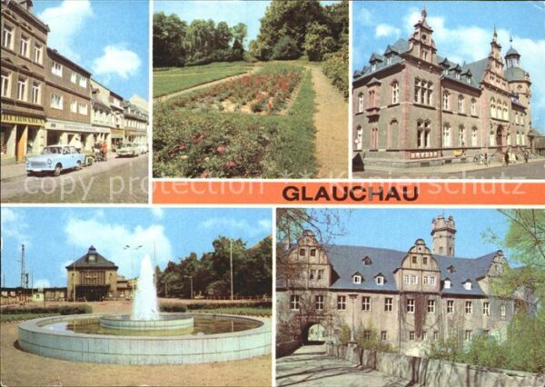 Glauchau Rosarium Postamt Schloß Vorderglauchau