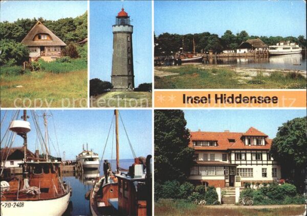 Kloster Hiddensee Fischerhaus Leuchtturm Hafen Restaurant