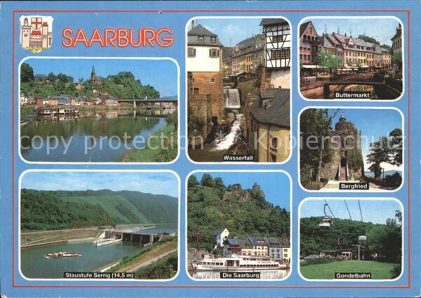 Saarburg Saar Wasserfall Buttermarkt Bergfried Gondel
