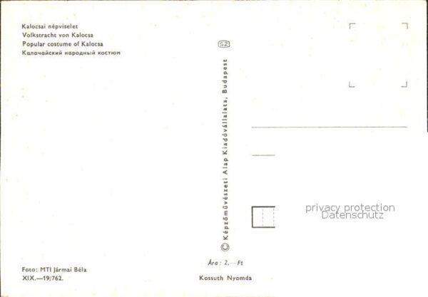 Trachten Ungarn Kalocsa Nepviselet – Bild 2