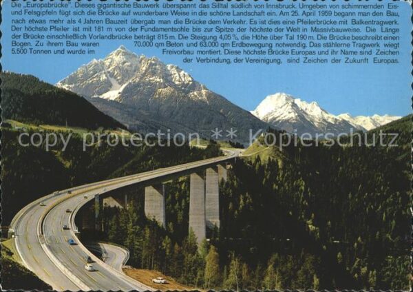 Bruecken Bridges Ponts Europabrücke Brennerautobahn Schönberg