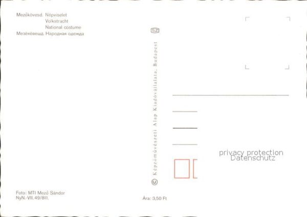 Trachten Ungarn Mezokövesd Nepviselet – Bild 2