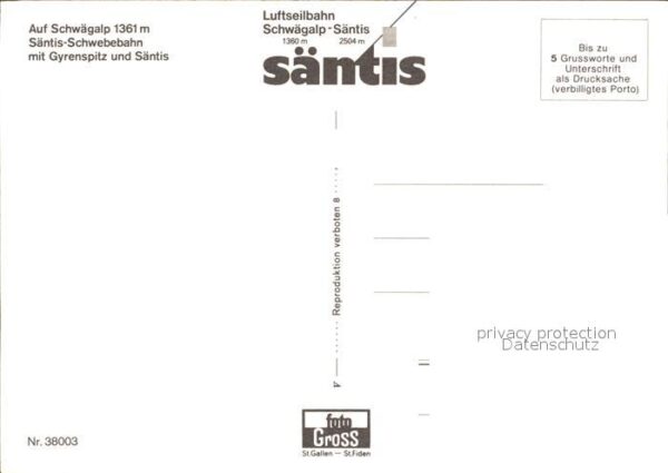 Seilbahn Säntis Schwägalp Gyrenspitz – Bild 2
