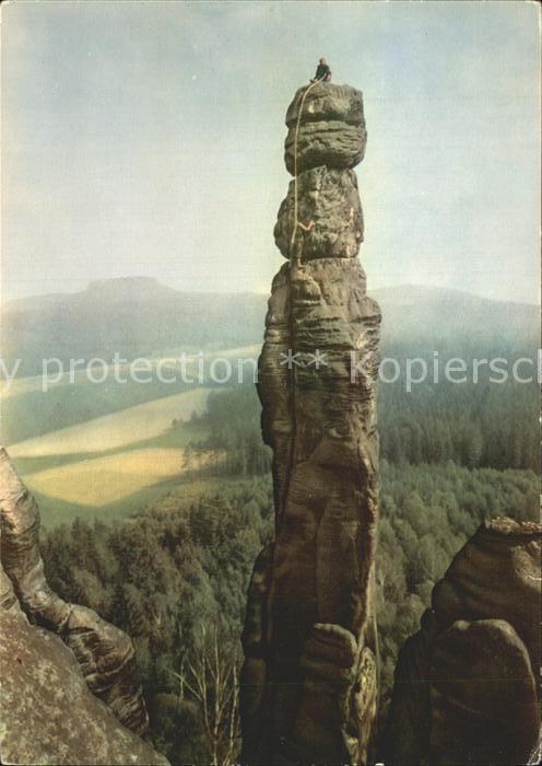 Klettern Bergsteigen Barbarine Pfaffenstein Sächsische Schwe