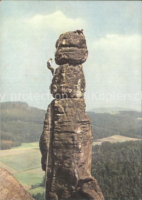 Klettern Bergsteigen Barbarine Pfaffenstein Sächsische Schwe